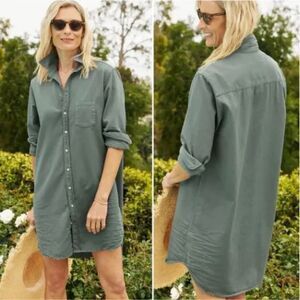 Frank & Eileen Mary Famous Denim Shirt Dress Thyme Green Size XL